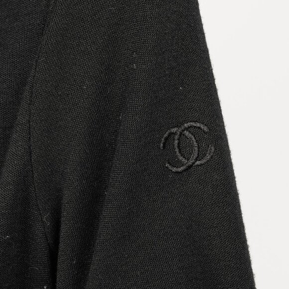 Chanel Black Wool Quilted Moto Jacket - Picture 5 of 12